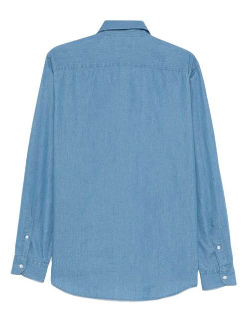 Camicia da uomo in denim di puro cotone, collo francese, colore blu chiaro FAY | NCMA151115LMJPU200